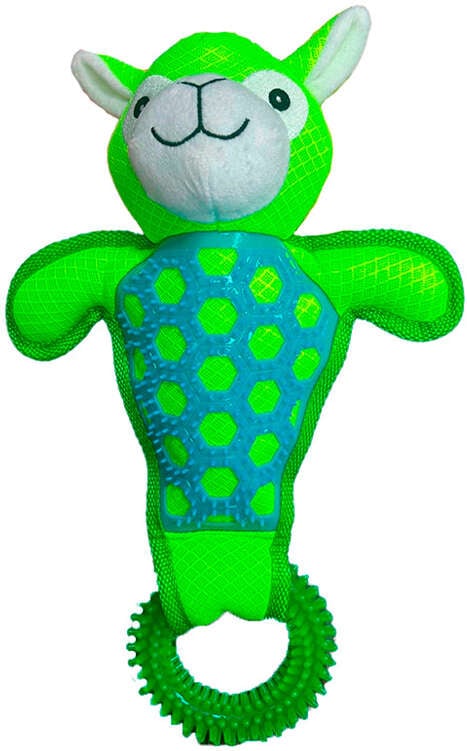 Brinquedo Pelúcia Savana Pet ET com Mordedor Verde para Cães - Tam. Único