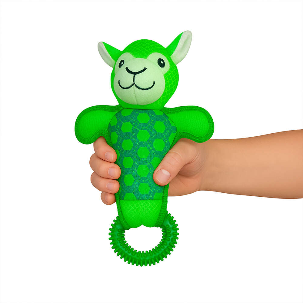 Brinquedo Pelúcia Savana Pet ET com Mordedor Verde para Cães - Tam. Único