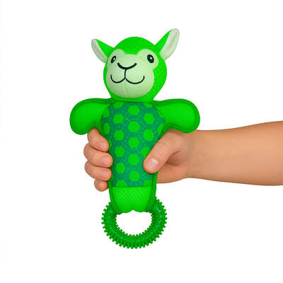 Brinquedo Pelúcia Savana Pet ET com Mordedor Verde para Cães