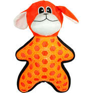 Brinquedo Pelúcia Savana Pet Cachorro Laranja com Borracha para Cães - Tam. Único
