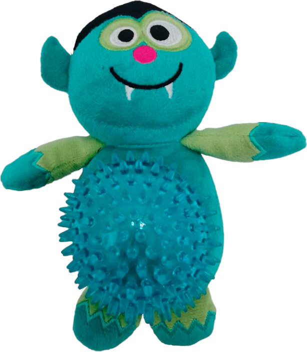 Brinquedo Pelúcia Savana Pet Monstrinho Azul com Mordedor GD para Cães - Tam. Único