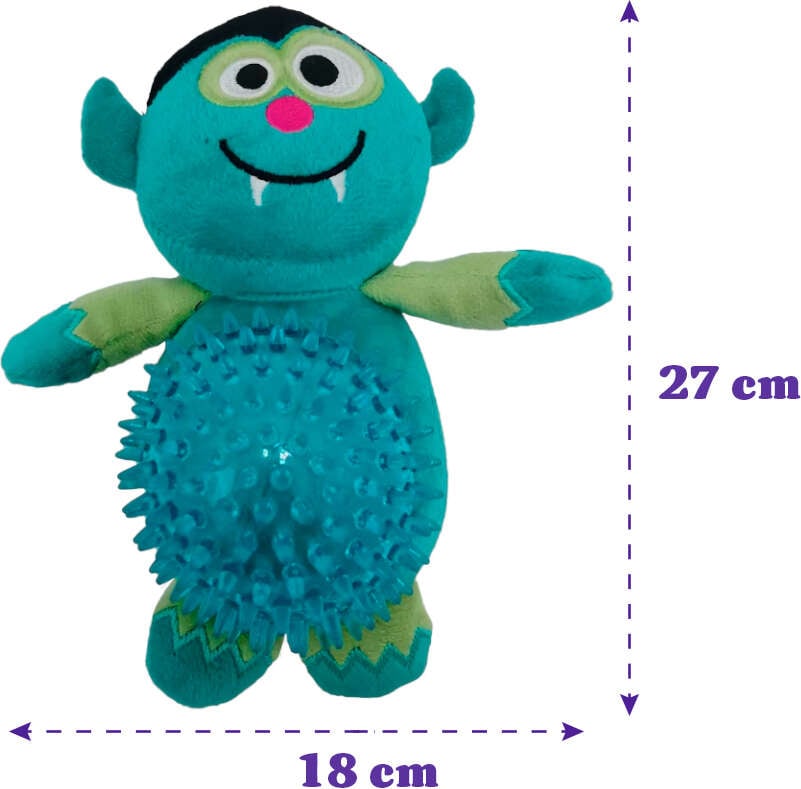 Brinquedo Pelúcia Savana Pet Monstrinho Azul com Mordedor GD para Cães - Tam. Único