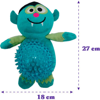 Brinquedo Pelúcia Savana Pet Monstrinho Azul com Mordedor GD para Cães