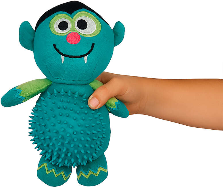 Brinquedo Pelúcia Savana Pet Monstrinho Azul com Mordedor GD para Cães - Tam. Único