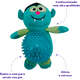 Brinquedo Pelúcia Savana Pet Monstrinho Azul com Mordedor GD para Cães