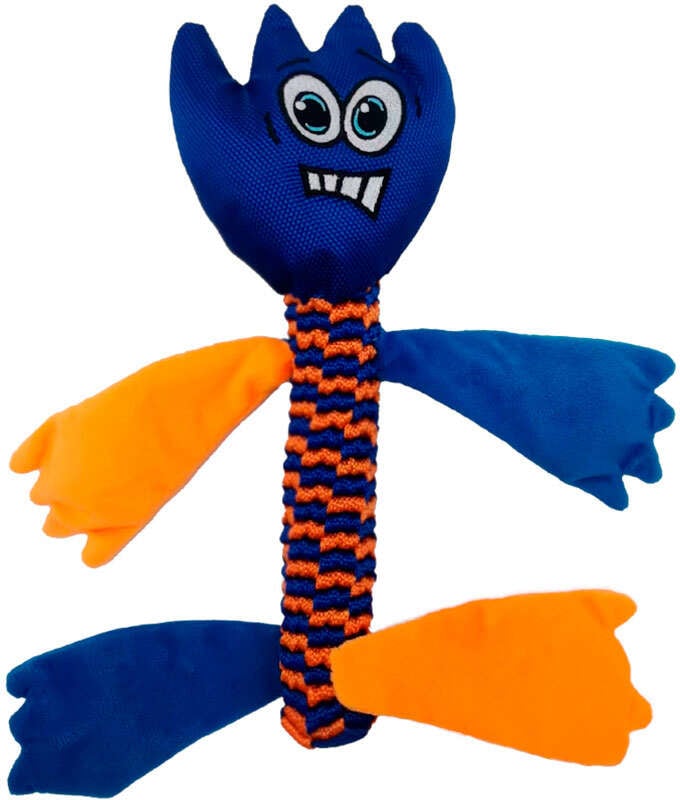 Brinquedo Savana Pet Monstrinho Feliz com Corda Azul para Cães - Tam. Único