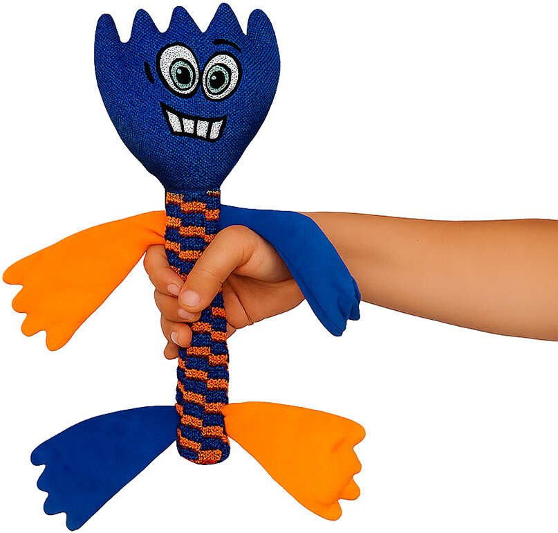 Brinquedo Savana Pet Monstrinho Feliz com Corda Azul para Cães - Tam. Único