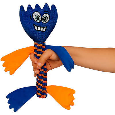 Brinquedo Savana Pet Monstrinho Feliz com Corda Azul para Cães