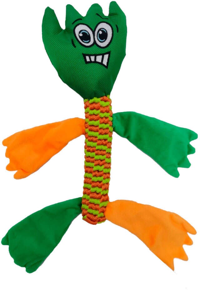 Brinquedo Savana Pet Monstrinho Feliz com Corda Verde para Cães - Tam. Único