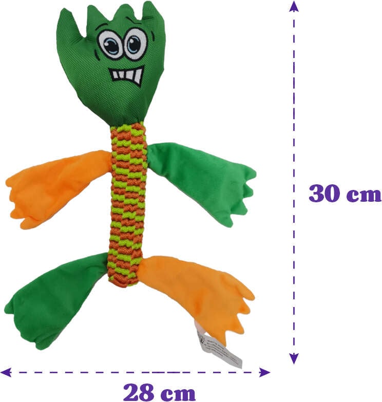 Brinquedo Savana Pet Monstrinho Feliz com Corda Verde para Cães - Tam. Único
