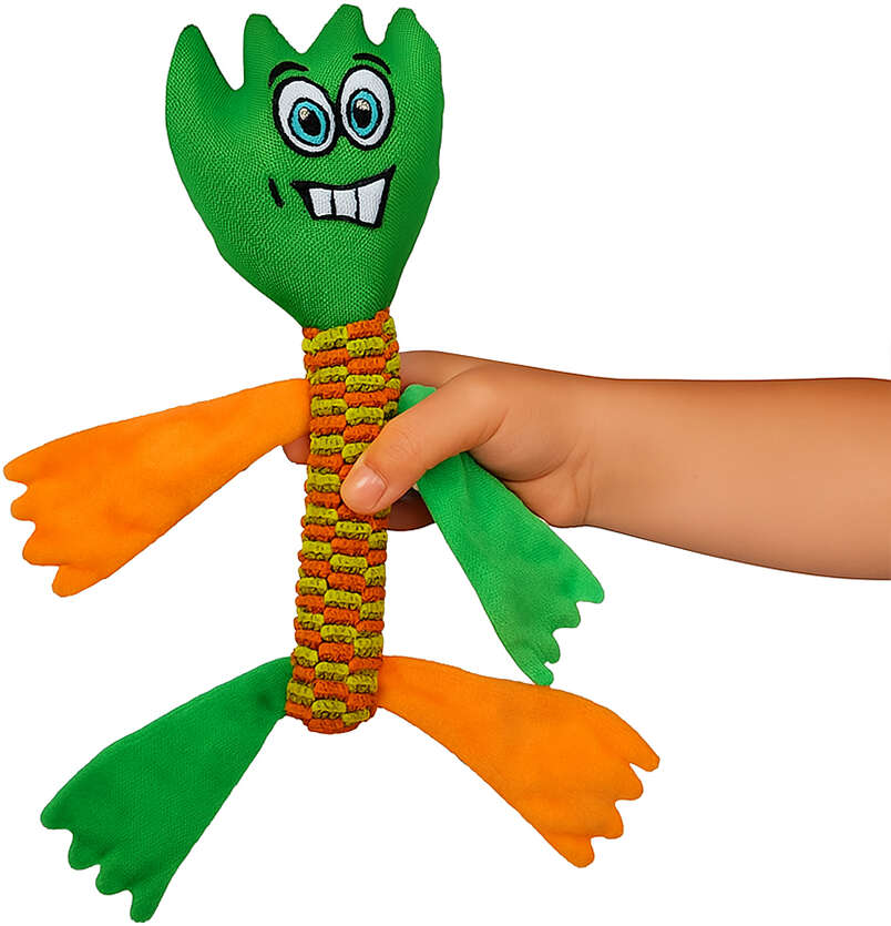 Brinquedo Savana Pet Monstrinho Feliz com Corda Verde para Cães - Tam. Único