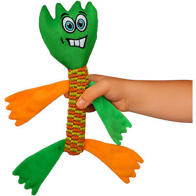 Brinquedo Savana Pet Monstrinho Feliz com Corda Verde para Cães