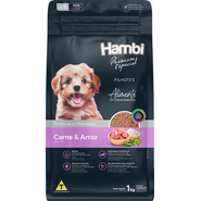 Ração Seca Hambi Premium Especial Carne e Arroz para Cães Filhotes - 1Kg
