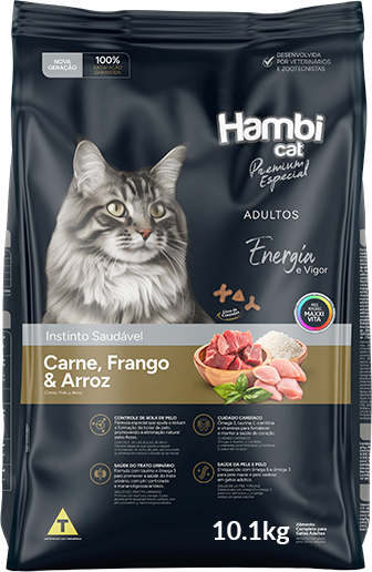 Ração Seca Hambi Premium Especial Mix para Gatos Adultos - 10,1Kg