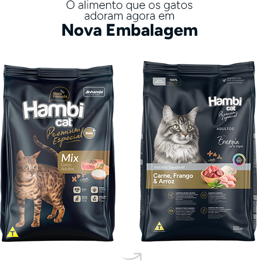 Ração Seca Hambi Premium Especial Mix para Gatos Adultos - 10,1Kg