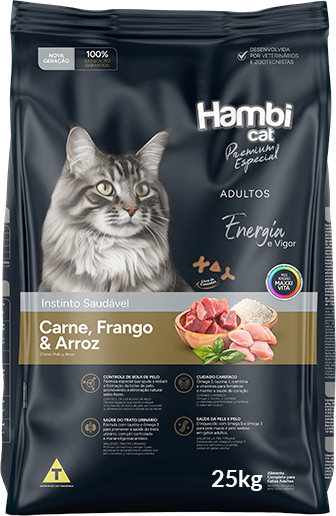 Ração Seca Hambi Premium Especial Mix para Gatos Adultos - 25Kg