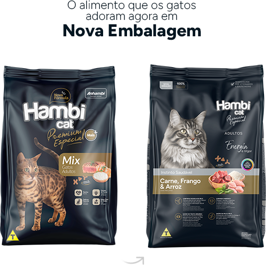 Ração Seca Hambi Premium Especial Mix para Gatos Adultos - 25Kg