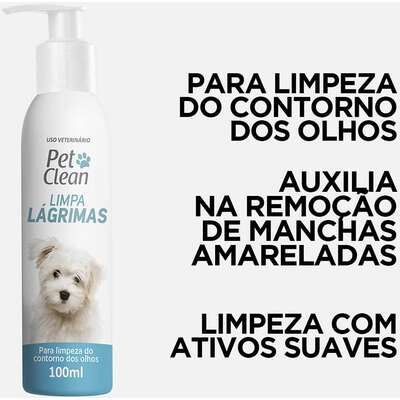 Limpa Lágrimas Pet Clean para Cães e Gatos