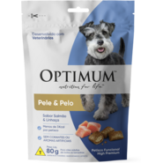 Petisco Optimum Pele e Pelo para Cães Adultos Sabor Salmão - 80 g