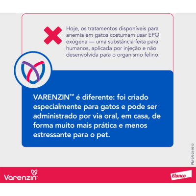 Suspensão Oral de Molidustat Elanco Varenzin 25 mg para Gatos