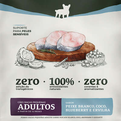 Ração Seca Bionatural Sensitive para Cães Adultos Raças Pequenas sabor Peixe