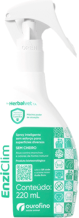 Solução Enziclim sem cheiro para Cães e Gatos - 220 mL