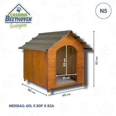 Casa Beethoven Agropet Cão Telhado Ecológico Cerejeira