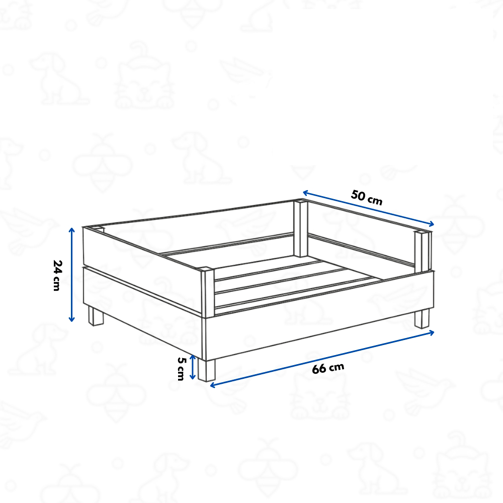 Cama Beethoven Agropet Almofada Azul para Cães - Tam. Único
