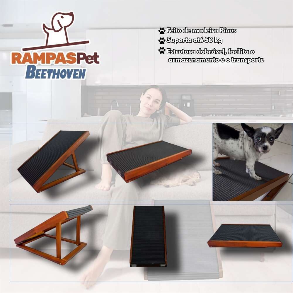 Rampa Beethoven Agropet para Cães Cerejeira - Tam. Único