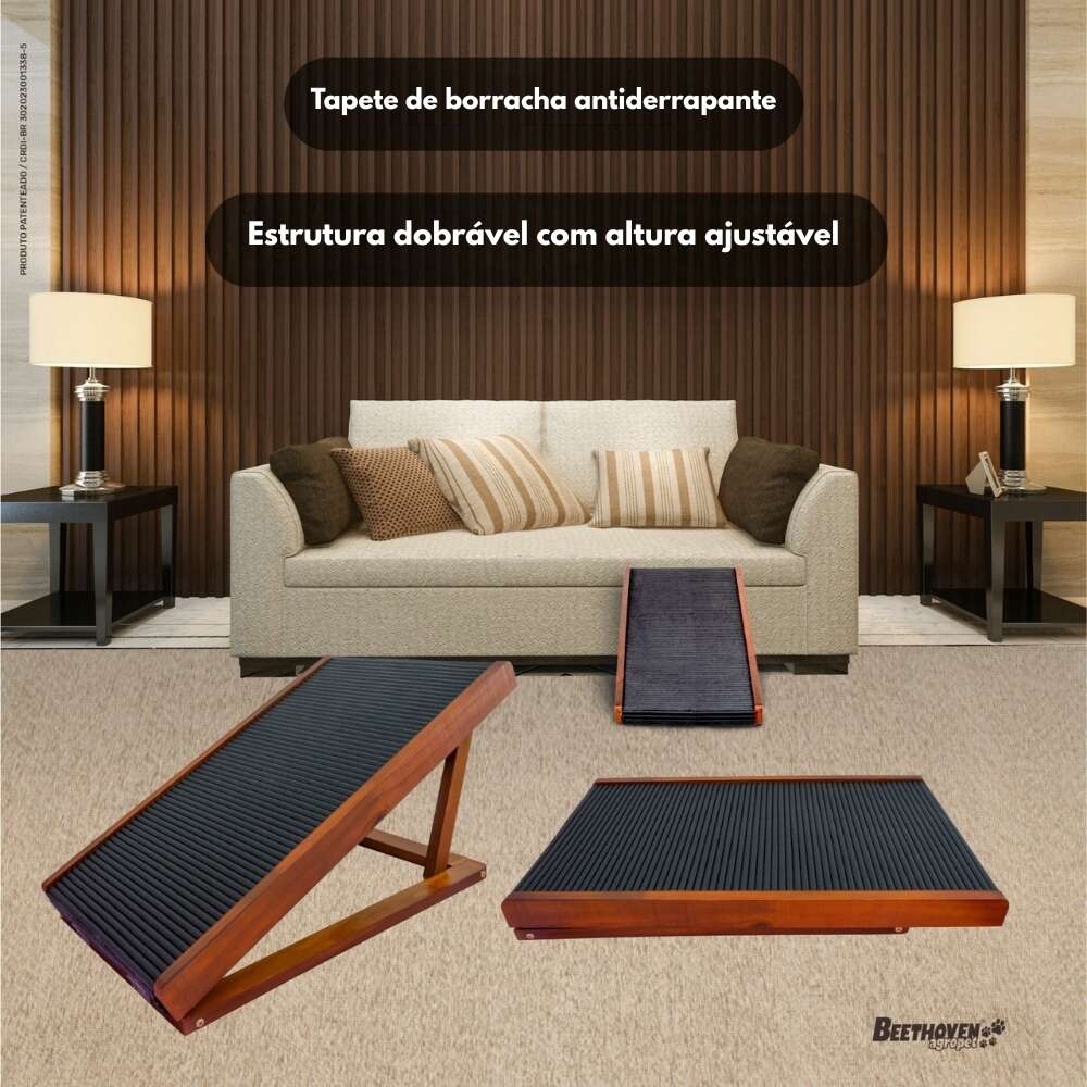 Rampa para Cama e Sofá Beethoven Agropet para Cães Cerejeira - Tam. Único