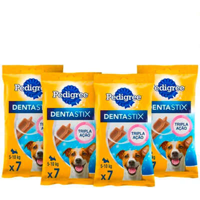 Petisco Pedigree Dentastix para Cães Adultos Porte Pequeno Sabor Carne