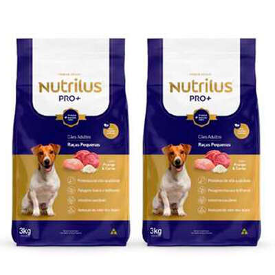 Ração Seca Nutrilus Pro+ Frango & Carne para Cães Adultos de Raças Pequenas