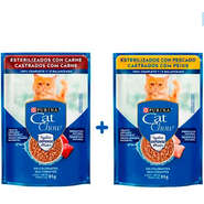 Kit Ração Úmida Nestlé Purina Cat Chow Sachê Carne+Peixe - 14 Unidades