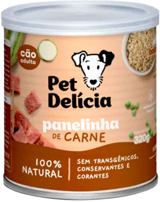 Ração Úmida Pet Delícia Natural Panelinha de Carne - 320 g