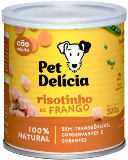 Ração Úmida Pet Delícia Natural Risotinho de Frango Fácil Digestão - 320 g
