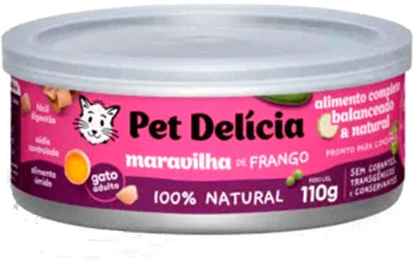 Ração Úmida Pet Delícia Natural Maravilha de Frango - 110 g