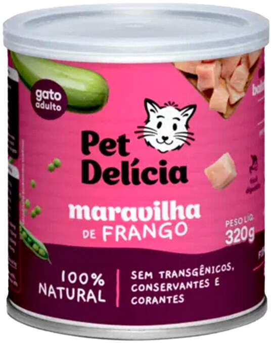 Ração Úmida Pet Delícia Natural Maravilha de Frango - 320 g