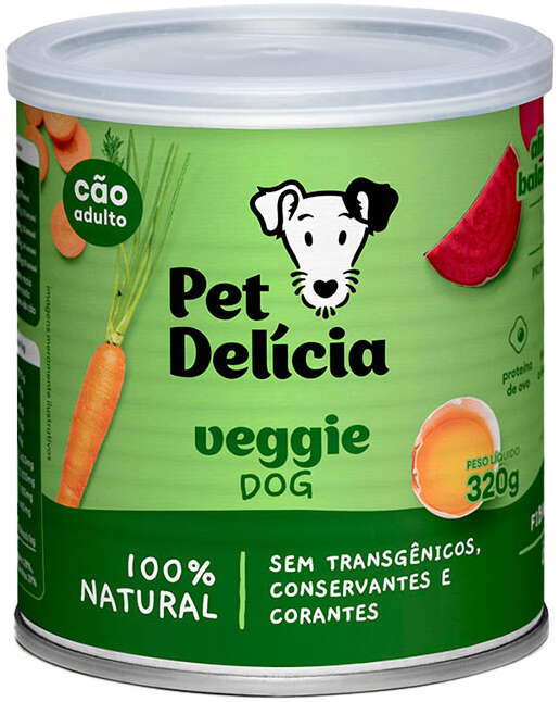 Ração Úmida Pet Delícia Natural Veggie Dog para Cães - 320 g