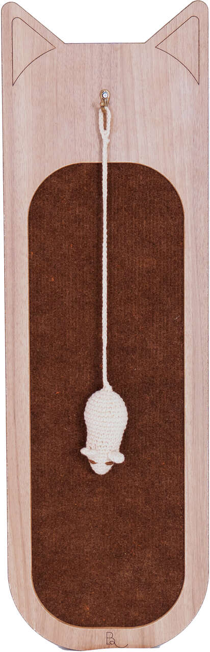 Brinquedo Arranhador Bastet Gancho MDF Madeirado - Tam. Único