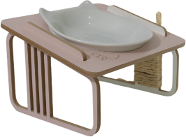 Comedouro Bastet Hórus para Gatos Rosa - Tam. Único