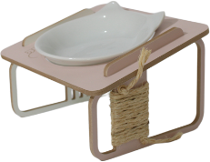 Comedouro Bastet Hórus para Gatos Rosa - Tam. Único