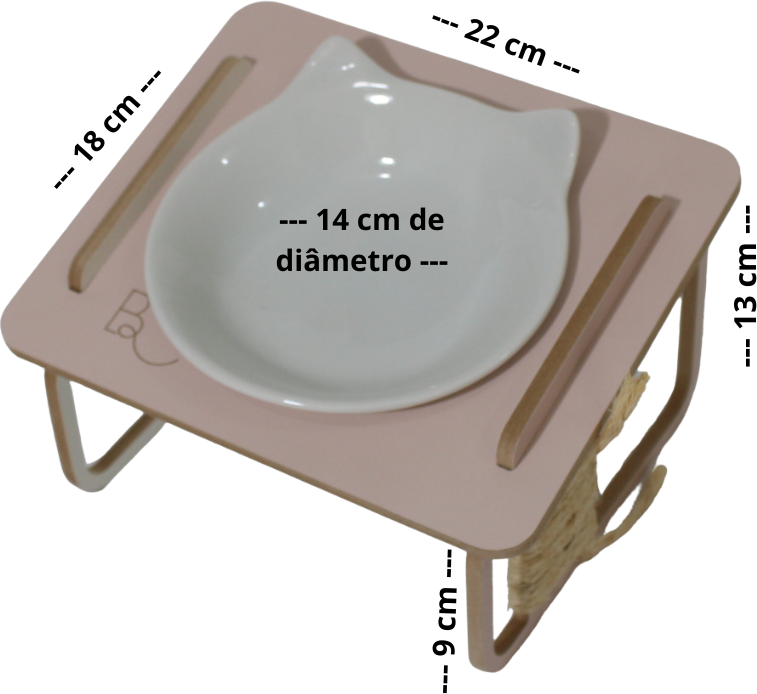 Comedouro Bastet Hórus para Gatos Rosa - Tam. Único