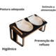Comedouro Duplo Bastet Gigantes para Gatos Preto