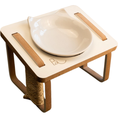 Comedouro Bastet Gigantes para Gatos Branco
