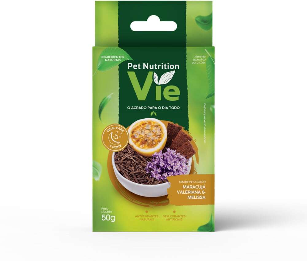 Bifinho Pet Nutrition Vie para Cães Sabor Maracujá, Valeriana e Melissa - 50 g
