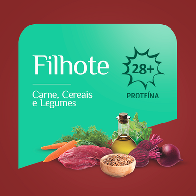 Ração Seca Prodog Carne, Cereais e Legumes para Cães Filhotes Raças Pequenas e Médias