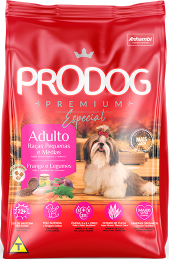 Ração Seca Prodog Frango e Legumes para Cães Adultos Raças Pequenas e Médias - 25Kg