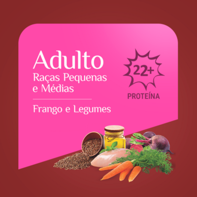 Ração Seca Prodog Frango e Legumes para Cães Adultos Raças Pequenas e Médias