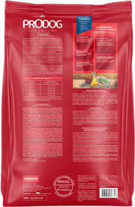 Ração Seca Prodog Frango, Carne e Cereais para Cães Adultos Raças Grandes - 25Kg