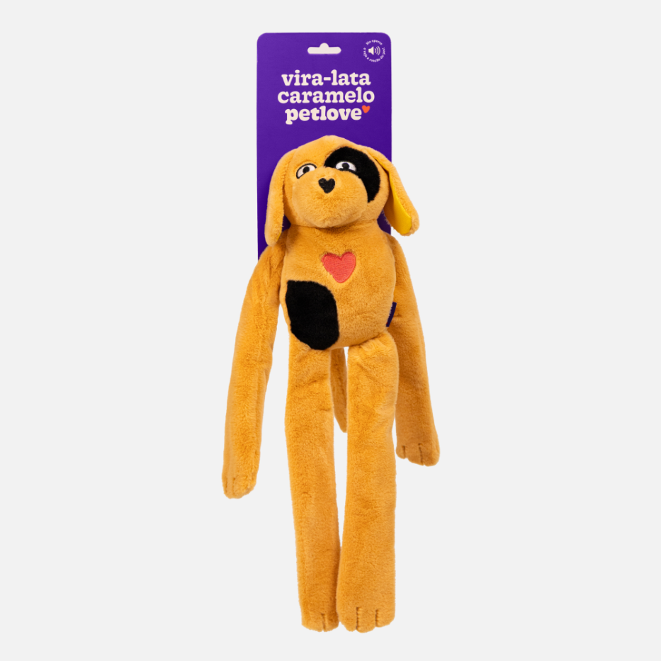 Pelúcia Cachorro Caramelo Petlove para Cães - Tam. Único